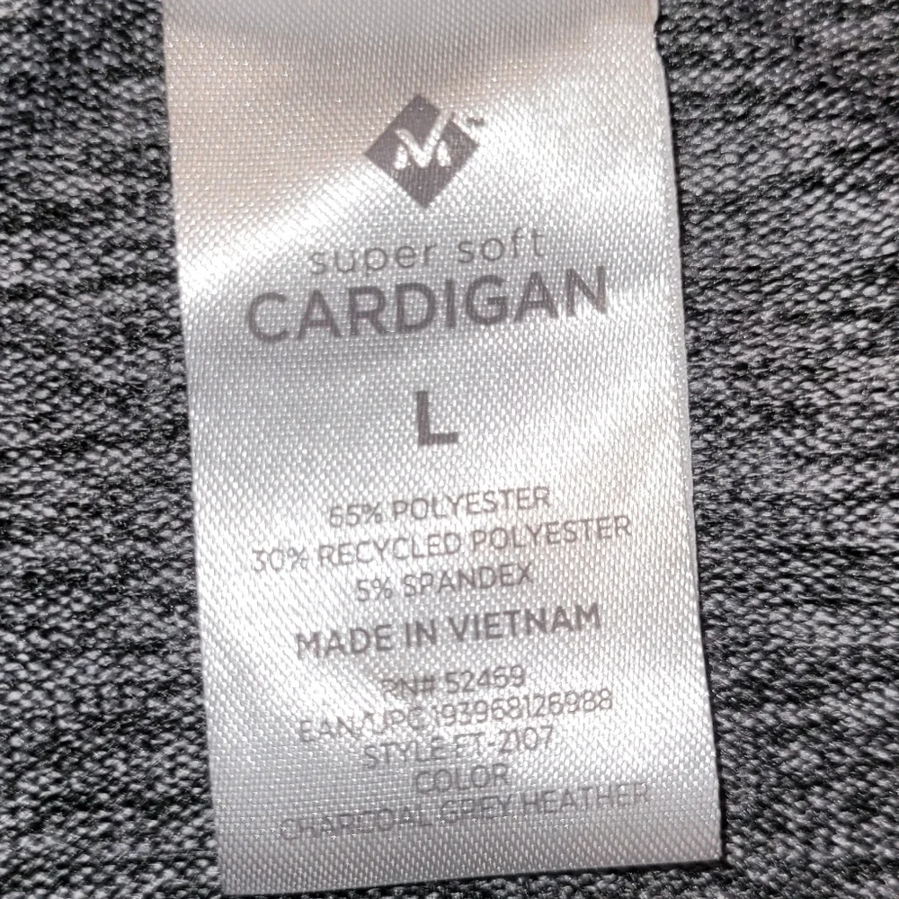 Grey longer length super soft cardigan - Large